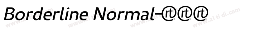 Borderline Normal字体转换